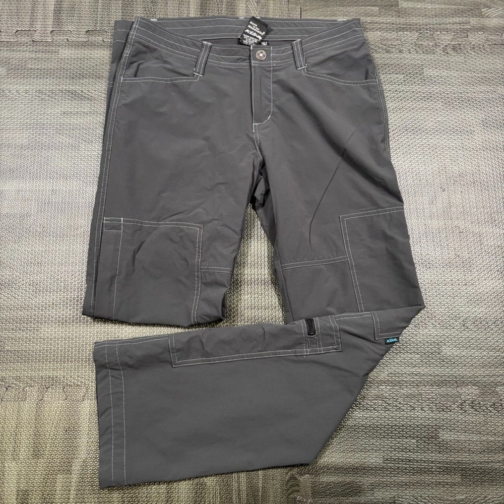Kuhl Pants Womens 8 Gray Cargo Nylon Hiking Outdoor Gorpcore Stretch